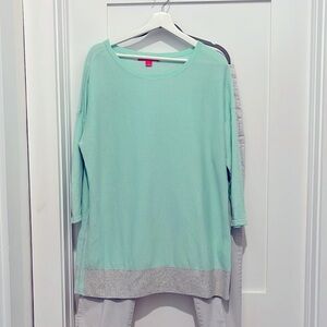 Lilly Pulitzer lightweight “Coolmax” cotton rich knit tunic. Mint/seafoam green